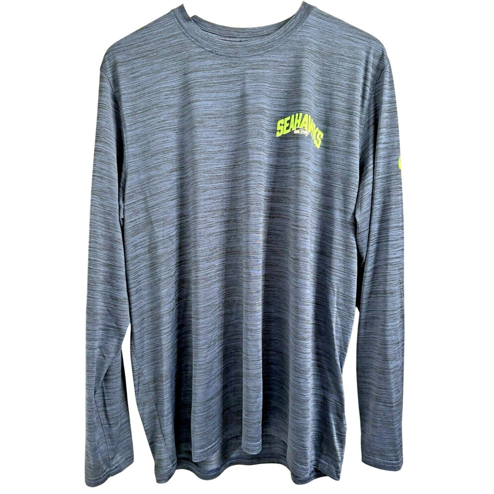 Nike NFL Seattle Seahawks Men's XL Grey Dri-FIT Long Sleeve Space Dye Shirt